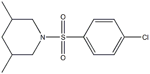 1-(4-氯苯基磺酰基)-3,5-二甲基哌啶 结构式