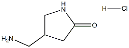4-(氨基甲基)吡咯烷-2-酮盐酸盐 结构式