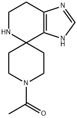 1-{3,5,6,7-四氢螺[咪唑并[4,5-C]吡啶-4,4'-哌啶]-1'-基}乙烷-1-酮 结构式