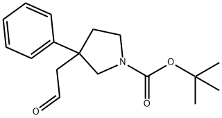 tert-Butyl 3-(2-oxoethyl)-3-phenylpyrrolidine-1-carboxylate Structure