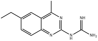 N-(6-乙基-4-甲基喹唑啉-2-基)胍, 5361-25-1, 结构式