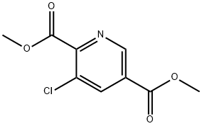 3-chloro-pyridine-2,5-dicarboxylic acid diMethyl ester Structure
