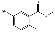 5-アミノ-2-ヨード安息香酸メチル 化学構造式