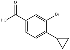 3-ブロモ-4-シクロプロピル安息香酸 化学構造式