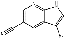 3-BROMO-5-CYANO-7-AZAINDOLE, 1190309-69-3, 结构式