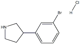 3-(3-ブロモフェニル)ピロリジンHCL 化学構造式