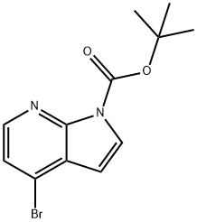 tert-Butyl 4-broMo-1H-pyrrolo[2,3-b]pyridine-1-carboxylate Struktur
