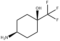 TRANS-4-アミノ-1-(トリフルオロメチル)シクロヘキサノール 化学構造式