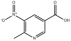 6-メチル-5-ニトロニコチン酸 化学構造式