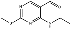 4-乙胺基-2-甲硫基-5-醛基嘧啶, 185040-35-1, 结构式