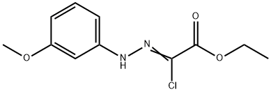 (2Z)-2-クロロ-2-[2-(3-メトキシフェニル)ヒドラジン-1-イリデン]酢酸エチル 化学構造式