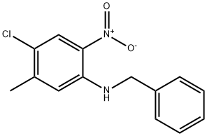 N-苄基-4-氯-5-甲基-2-硝基苯胺 结构式