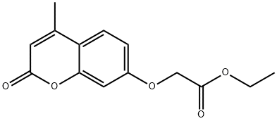 (4-メチルクマリン-7-イルオキシ)酢酸エチル 化学構造式