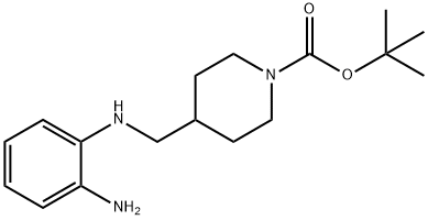 4-[(2-氨基-苯基氨基)-甲基]-哌啶-1-羧酸叔丁基酯 结构式