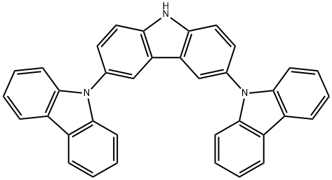 3,6-(二咔唑基)三咔唑, 606129-90-2, 结构式