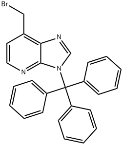 7-(BroMoMethyl)-3-trityl-3H-iMidazo[4,5-b]pyridine 结构式