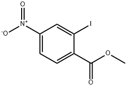 2-碘-4-硝基苯甲酸甲脂, 6326-42-7, 结构式
