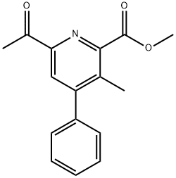 6-乙酰基-3-甲基-4-苯基吡啶甲酸甲酯 结构式