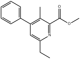 6-乙基-3-甲基-4-苯基吡啶甲酸甲酯 结构式