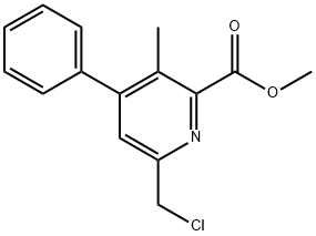 6-(氯甲基)-3-甲基-4-苯基吡啶甲酸甲酯 结构式