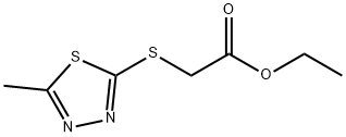 (5-Methyl-[1,3,4]thiadiazol-2-ylsul
 fanyl)-acetic acid ethyl ester 结构式