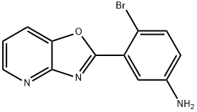 4-溴-3-(恶唑并[4,5-B]吡啶-2-基)苯胺 结构式