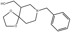 6-羟甲基-8-苄基-1,4-二氧-8-氮杂[4.5]癸烷 结构式
