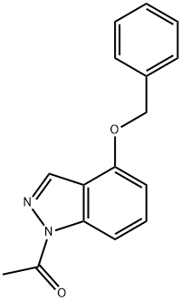 1-(4-(苄基氧基)-1H-吲唑-1-基)乙烷-1-酮 结构式