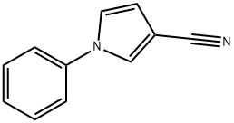 1-苯基-1H-吡咯-3-甲腈 结构式
