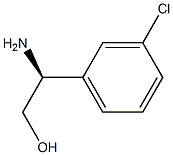 (S)-2-氨基-2-(3-氯苯基)乙醇 结构式