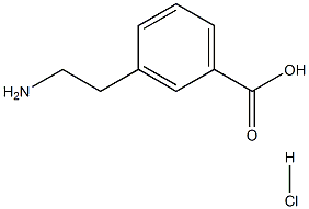 3-(2-氨乙基)苯甲酸盐酸盐 结构式