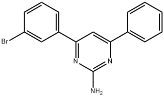 4-(3-BroMophenyl)-6-phenylpyriMidin-2-aMine 结构式