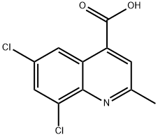 6,8-ジクロロ-2-メチルキノリン-4-カルボン酸 化学構造式