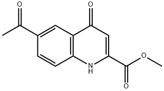 6-Acetyl-4-oxo-1,4-dihydro-quinoline-2-carboxylic acid Methyl ester 结构式