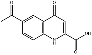 6-Acetyl-4-oxo-1,4-dihydro-quinoline-2-carboxylic acid 结构式