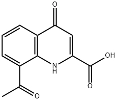 8-Acetyl-4-oxo-1,4-dihydro-quinoline-2-carboxylic acid 结构式