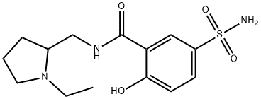 5-(Aminosulfonyl)-N-[(1-ethyl-2-pyrrolidinyl)methyl]-2-hydroxybenzamide Structure