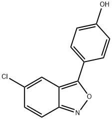 5-Chloro-3-(4-hydroxyphenyl)-2,1-benzisoxazole, 67445-85-6, 结构式