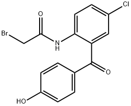 2-BroMo-N-[4-chloro-2-(4-hydroxybenzoyl)phenyl]acetaMide 结构式
