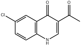 3-乙酰基-6-氯喹啉-4(1H)-酮 结构式