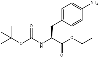 L-Phenylalanine, 4-aMino-N-[(1,1-diMethylethoxy)carbonyl]-, ethyl ester Structure