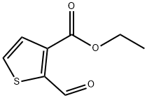 2-甲酰基噻吩-3-羧酸乙酯, 67808-70-2, 结构式