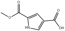 5-(甲氧羰基)-1H-吡咯-3-羧酸 结构式