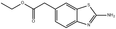 (2-氨基-苯并噻唑-6-基)-乙酸乙酯 结构式