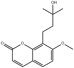 8-(3-羟基-3-甲基丁基)-7-甲氧基-2H-1-苯并吡喃-2-酮, 69219-24-5, 结构式