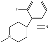 4-(2-Fluorophenyl)-1-Methylpiperidine-4-carbonitrile 结构式
