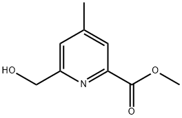 6-(羟甲基)-4-甲基吡啶甲酸甲酯 结构式