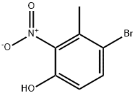 4-ブロモ-3-メチル-2-ニトロフェノール 化学構造式
