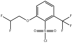 2-(2,2-difluoroethoxy)-6-(trifluoroMethyl)benzene-1-sulfonyl chloride Structure