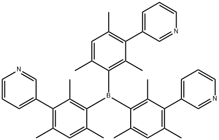 3TPYMB , Tris(2,4,6-triMethyl-3-(pyridin-3-yl)phenyl)borane Struktur